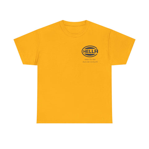 Vintage Hella Style Logo T‑Shirt – 'Ideen für das Auto der Zukunft' Graphic Tee